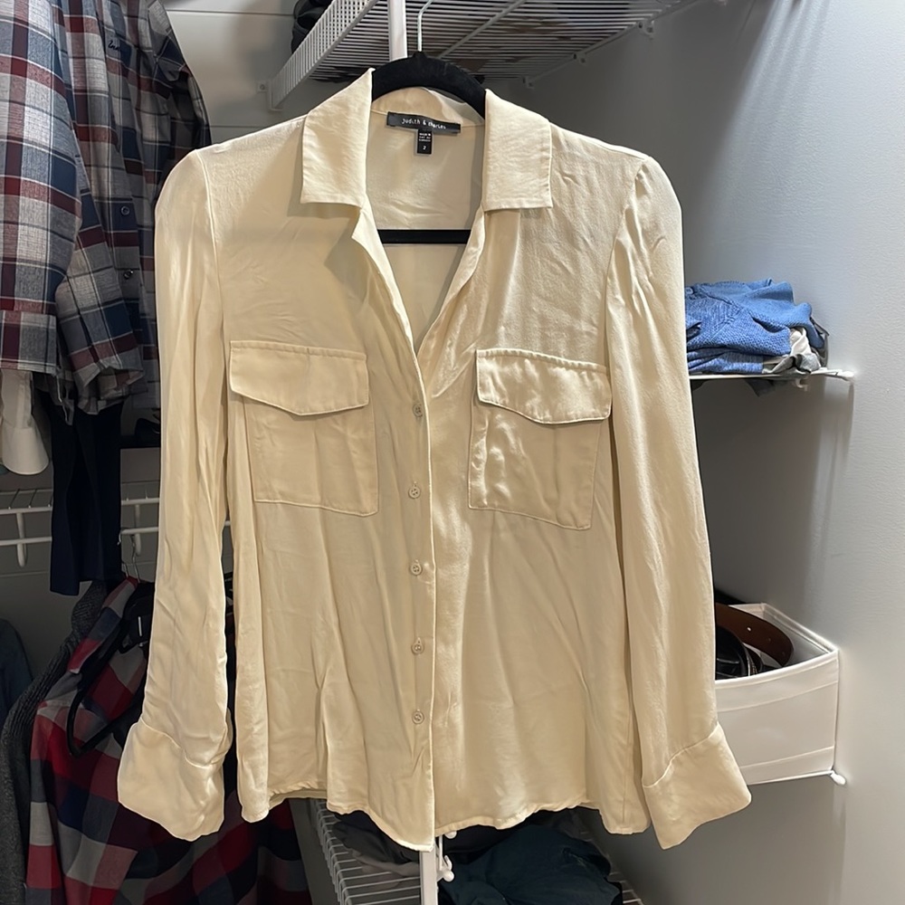 100% silk blouse - cream